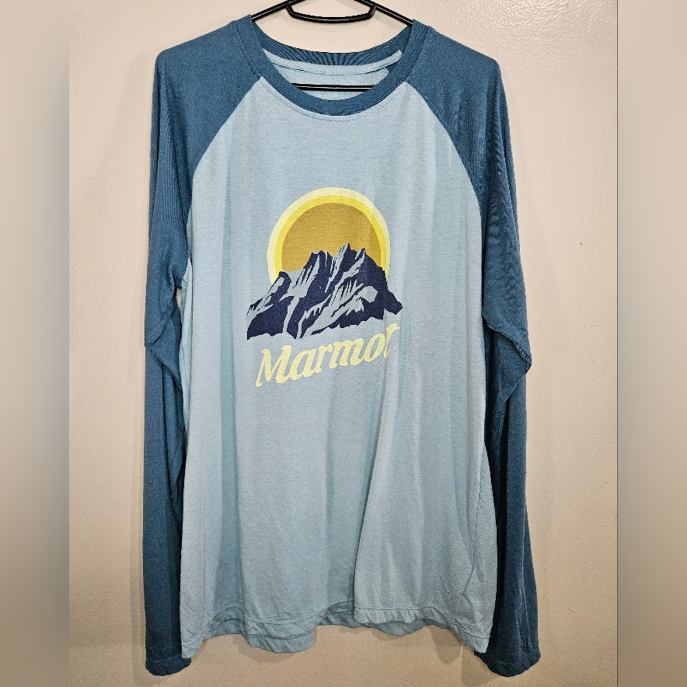 Marmot Two-Tone Blue Mountain Graphic Shirt